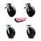 Service Caster 8 Inch Polyolefin Swivel Caster Set with Roller Bearing 2 Total Lock Brake SCC SCC-TTL30S820-POR-2-S-2 - alternate 5